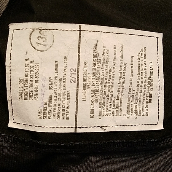 US NAVY NWU DIGITAL CAMOUFLAGE GORE-TEX PARKA JACKET SMALL - Picture 6 of 15